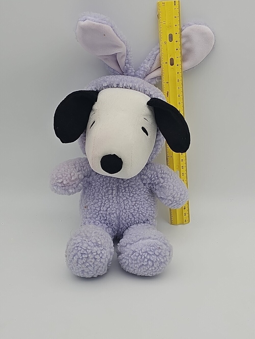 Vtg Peanuts Hallmark Easter Snoopy 10" Plush In Bunny Lilac Purple Costume